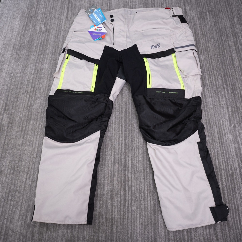 HWK Motorcycle Pants Men 5XL Beige New Waterproof Armored Adventure Touring